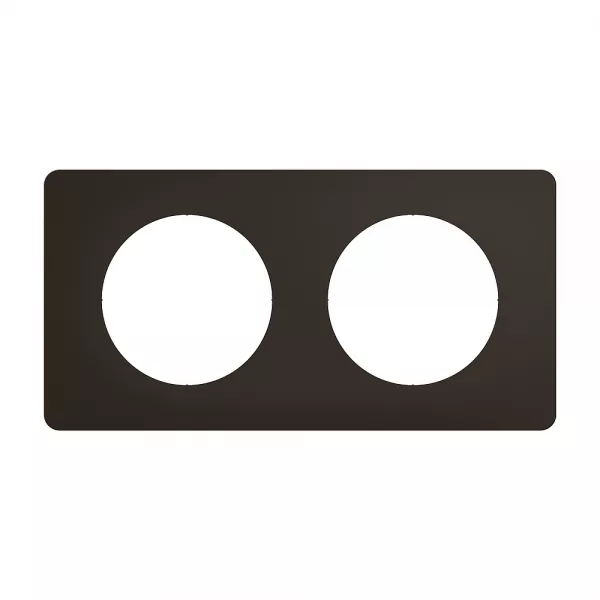 legrand-plaque c�liane 2 postes - noir mat emballage gd (cp0122)