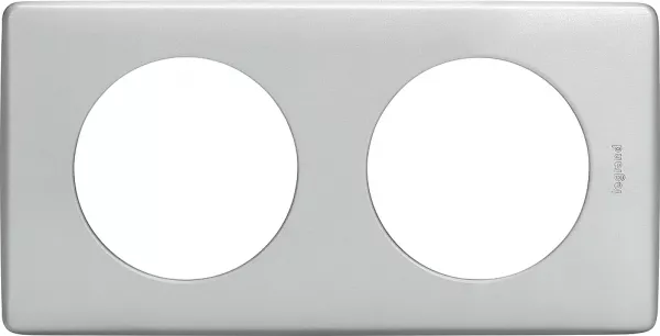 legrand-plaque c�liane 2 postes finition alu naturel (066782)