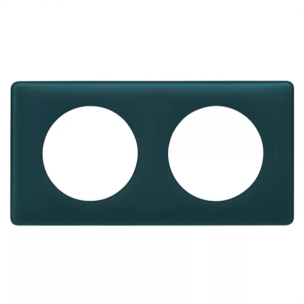 legrand-plaque c�liane 2 postes finition bleu vert (066772)