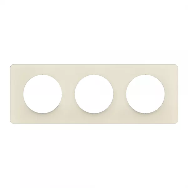 legrand-plaque c�liane 3 postes - blanc amande emballage gd (cp1123)