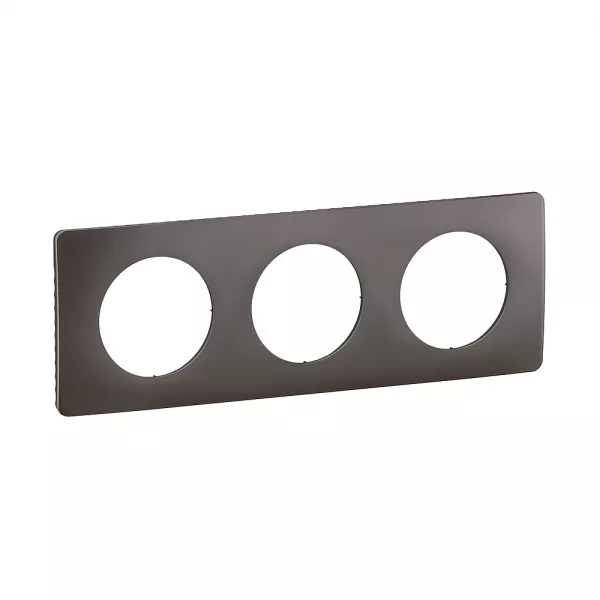 legrand-plaque c�liane 3 postes - gris cendr� emballage gd (cp1023)