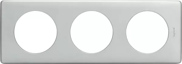 legrand-plaque c�liane 3 postes finition alu naturel (066783)