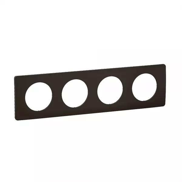 legrand-plaque c�liane 4 postes - noir mat emballage gd (cp0124)