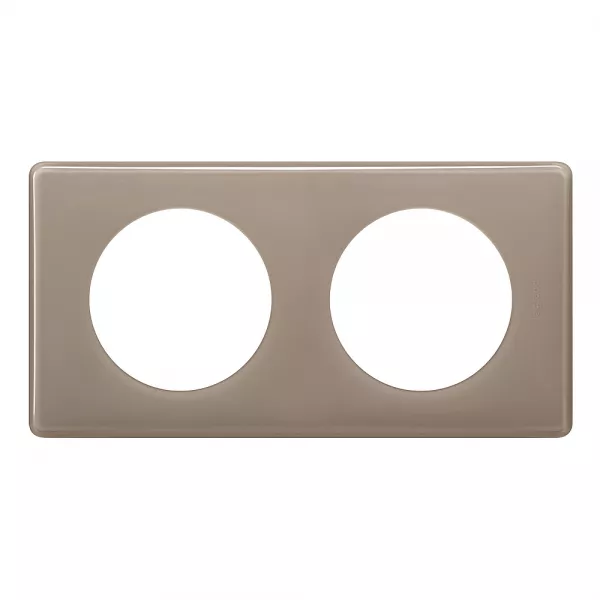 legrand-plaque c�liane laqu� 2 postes - finition galet (066612)