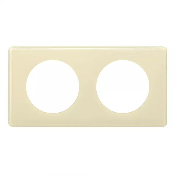 legrand-plaque c�liane laqu� 2 postes - finition ivoire (066622)