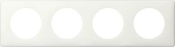 legrand-plaque c�liane laqu� 4 postes - finition blanc (066634)