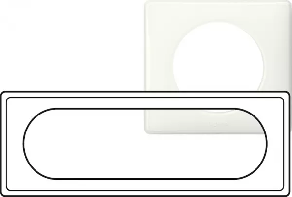 legrand-plaque c�liane laqu� 6 � 8 modules - finition blanc (066636)