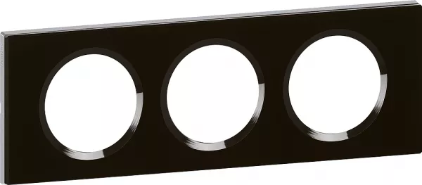 legrand-plaque c�liane mati�res 3 postes - finition verre piano (069303)