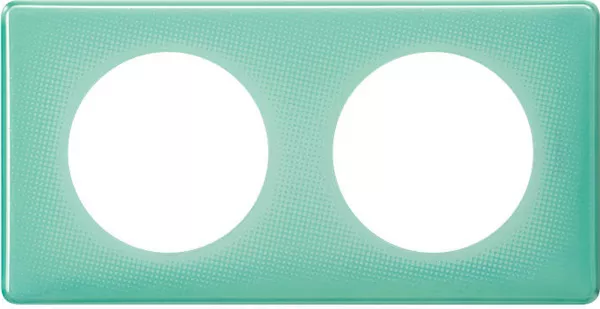 legrand-plaque c�liane memories 2 postes finition turquoise 50\'s (066642)