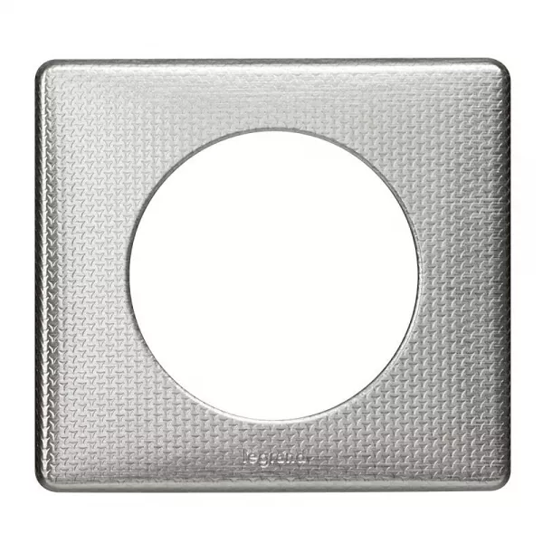 legrand-plaque c�liane m�tal 1 poste - finition alu snake (068721)
