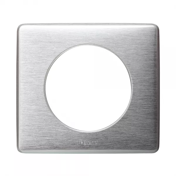 legrand-plaque c�liane m�tal 1 poste - finition aluminium (068921)