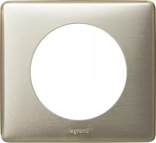 legrand-plaque c�liane m�tal 1 poste - finition titane (068901)