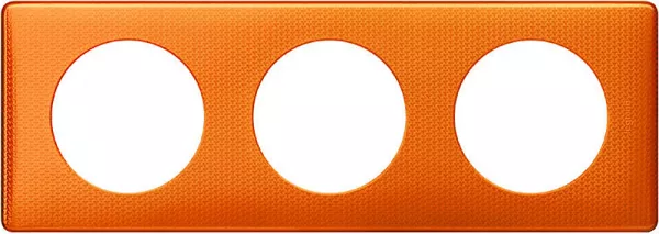 legrand-plaque c�liane m�tal 3 postes - finition orange snake (068763)