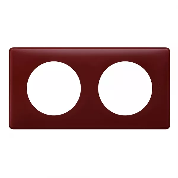 legrand-plaque c�liane poudr� 2 postes - finition bordeaux (066752)
