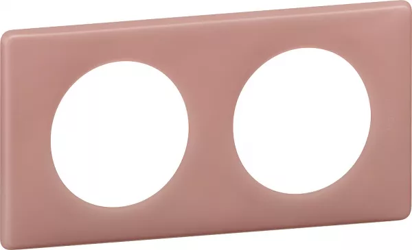 legrand-plaque c�liane poudr� 2 postes - finition vieux rose (066762)