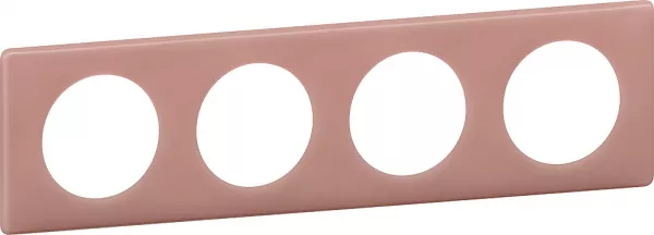 legrand-plaque c�liane poudr� 4 postes - finition vieux rose (066764)