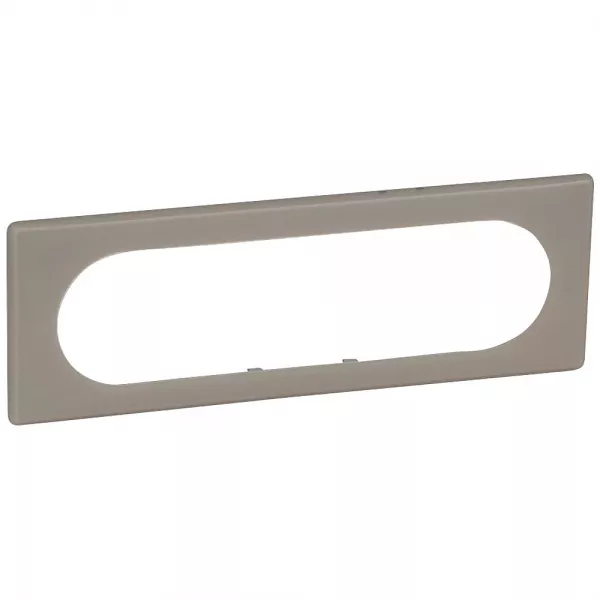legrand-plaque c�liane poudr� 6 � 8 modules - finition gr�s (066726)