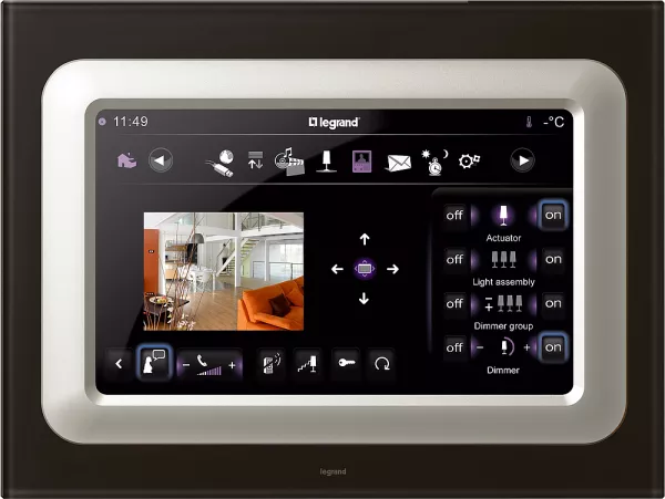 legrand-plaque c�liane pour �cran tactile 10pouces - verre graphite (069309)