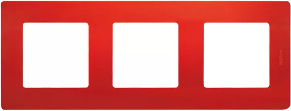legrand-plaque coquelicot 3 postes entraxe 71mm (096722)