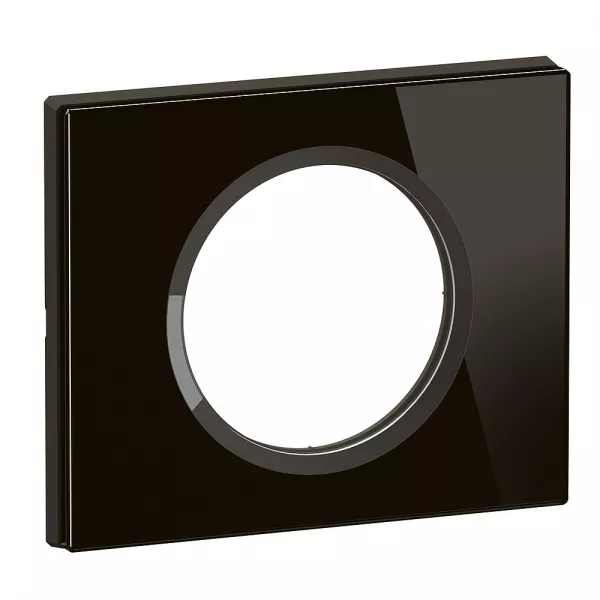legrand-plaque de finition c�liane 1 poste - verre onyx noir (cp1901)