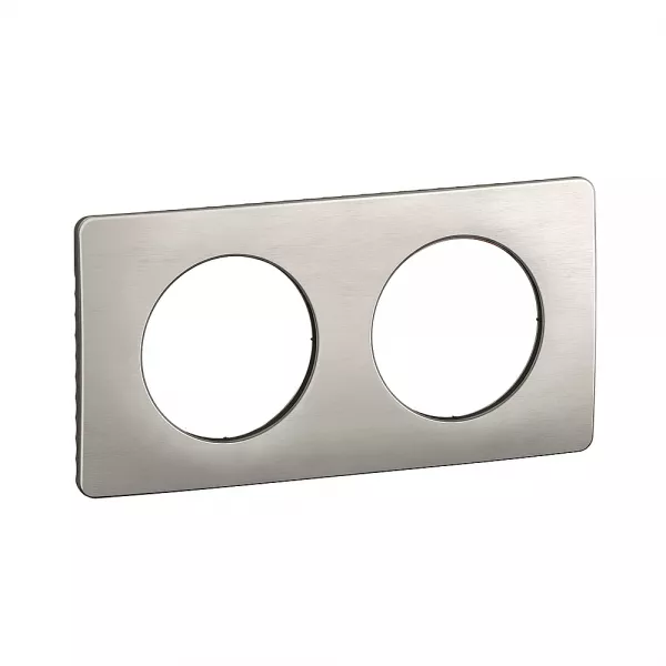 legrand-plaque de finition c�liane 2 postes - alu satin� (cp1702)