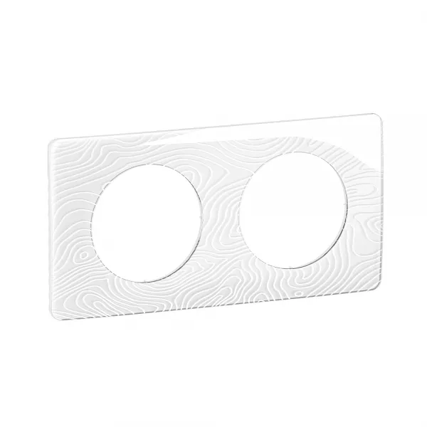 legrand-plaque de finition c�liane 2 postes - blanc relief (cp0602)