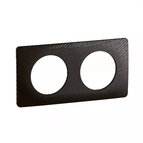 legrand-plaque de finition c�liane 2 postes - noir m�t�ore (cp0702)