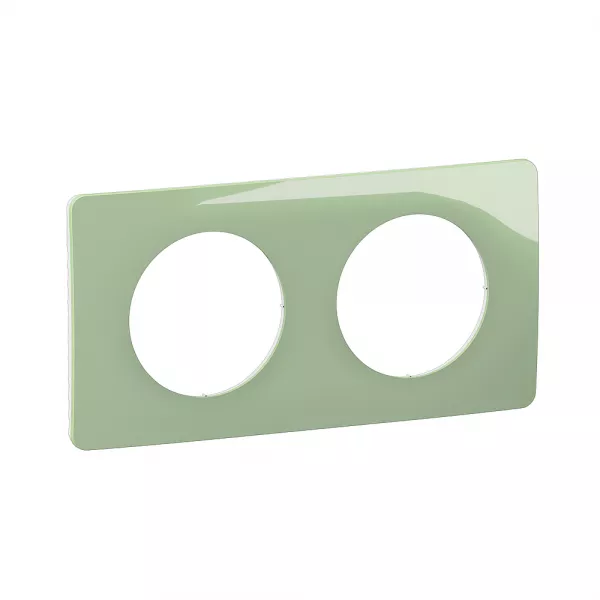 legrand-plaque de finition c�liane 2 postes - vert c�ladon (cp0502)
