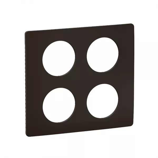 legrand-plaque de finition c�liane 2x2 postes - noir mat (cp0109)