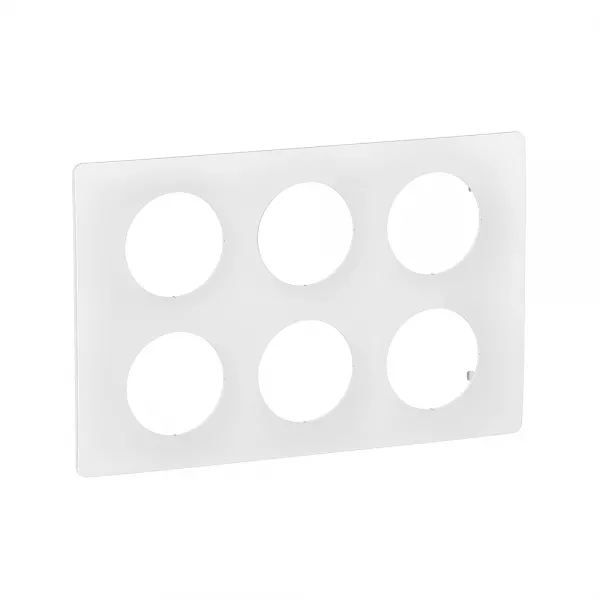 legrand-plaque de finition c�liane 2x3 postes - blanc emaill� (cp0010)