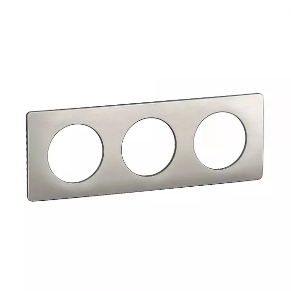 legrand-plaque de finition c�liane 3 postes - alu satin� (cp1703)