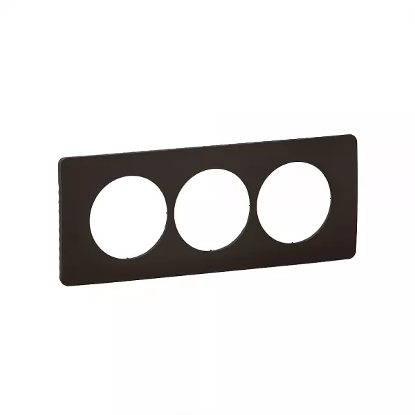 legrand-plaque de finition c�liane 3 postes sp�ciale r�novation - noir mat (cp0107)