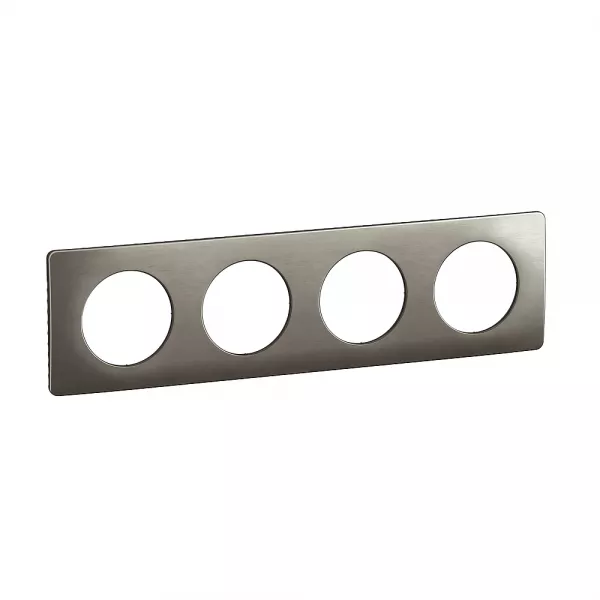 legrand-plaque de finition c�liane 4 postes - acier satin� (cp1804)
