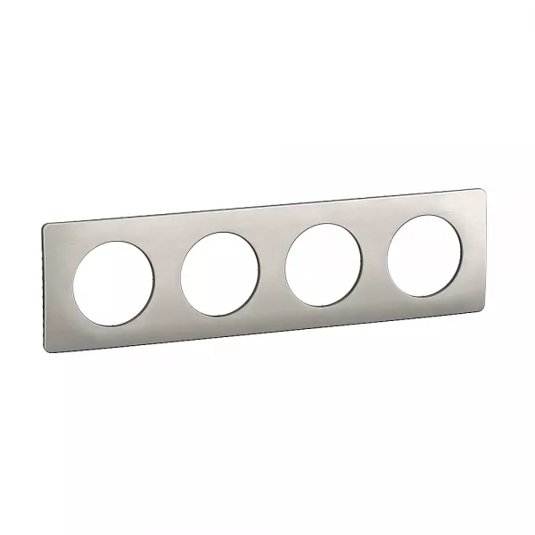legrand-plaque de finition c�liane 4 postes - alu satin� (cp1704)