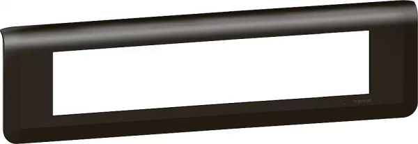 legrand-plaque de finition horizontale mosaic pour 10 modules - noir (079010l)