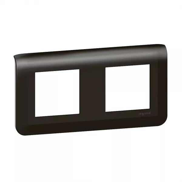 legrand-plaque de finition horizontale mosaic pour 2x2 modules noir mat (079044l)