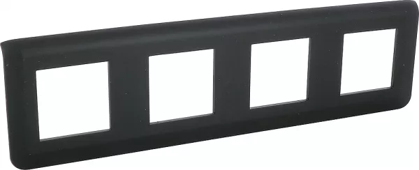 legrand-plaque de finition horizontale mosaic pour 4x2 modules - noir (079008l)