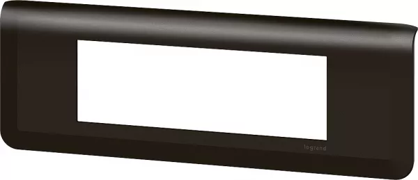 legrand-plaque de finition horizontale mosaic pour 6 modules noir mat (079056l)