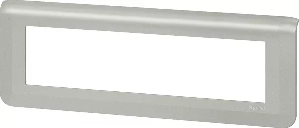 legrand-plaque de finition horizontale mosaic pour 8 modules alu (079318l)