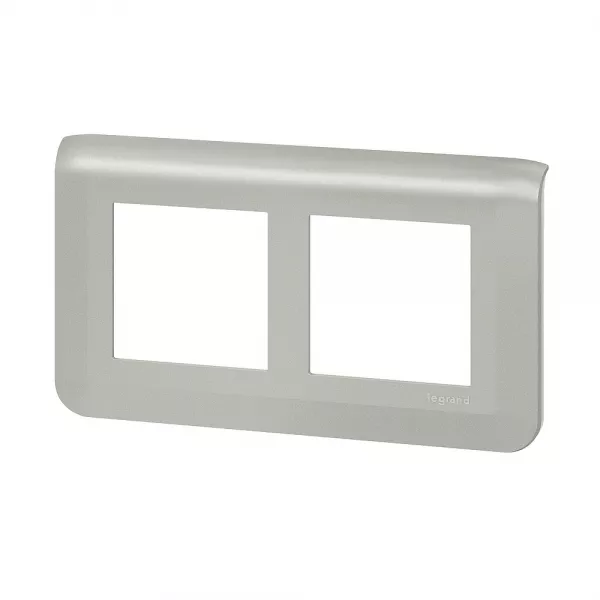 legrand-plaque de finition horizontale sp�ciale r�novation mosaic pour 2x2 modules alu (079364l)