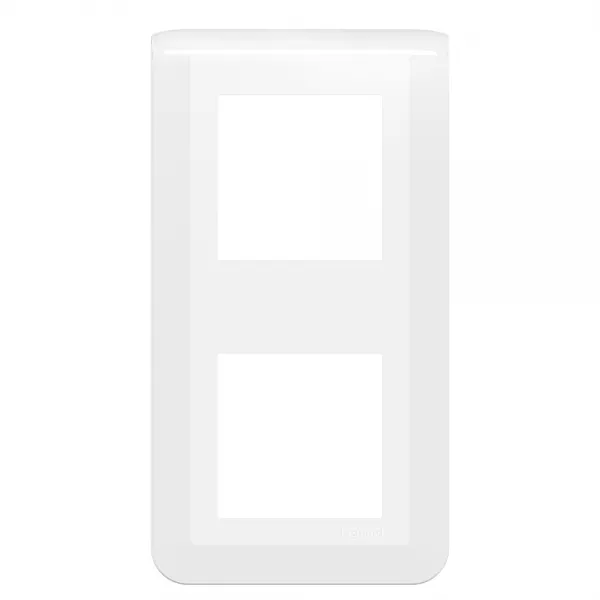 legrand-plaque de finition verticale mosaic pour 2x2 modules blanc (078822l)