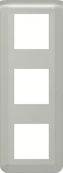 legrand-plaque de finition verticale mosaic pour 3x2 modules alu (079323l)