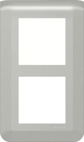legrand-plaque de finition verticale sp�ciale r�novation mosaic pour 2x2 modules alu (079354l)