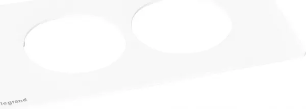 legrand-plaque disq\'in incara 2 postes blanc (654756)