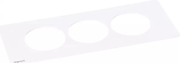 legrand-plaque disq\'in incara 3 postes blanc (654760)
