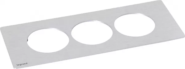 legrand-plaque disq\'in incara 3 postes m�tal (654759)