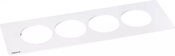 legrand-plaque disq\'in incara 4 postes blanc (654764)