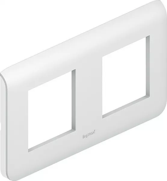 legrand-plaque mosaic 2x2 modules horizontal - blanc (078804)