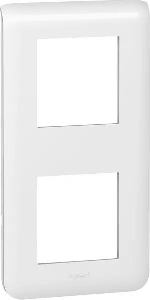 legrand-plaque mosaic 2x2 modules vertical - blanc (078822)