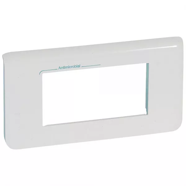legrand-plaque mosaic 4 modules horizontal - blanc antimicrobien (078724)
